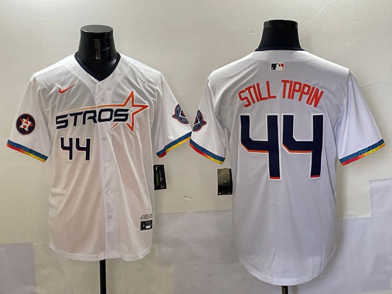 Men Houston Astros #44 Still Tippin White Four generations Joint Name 2025 Nike MLB Jersey style 38->houston astros->MLB Jersey